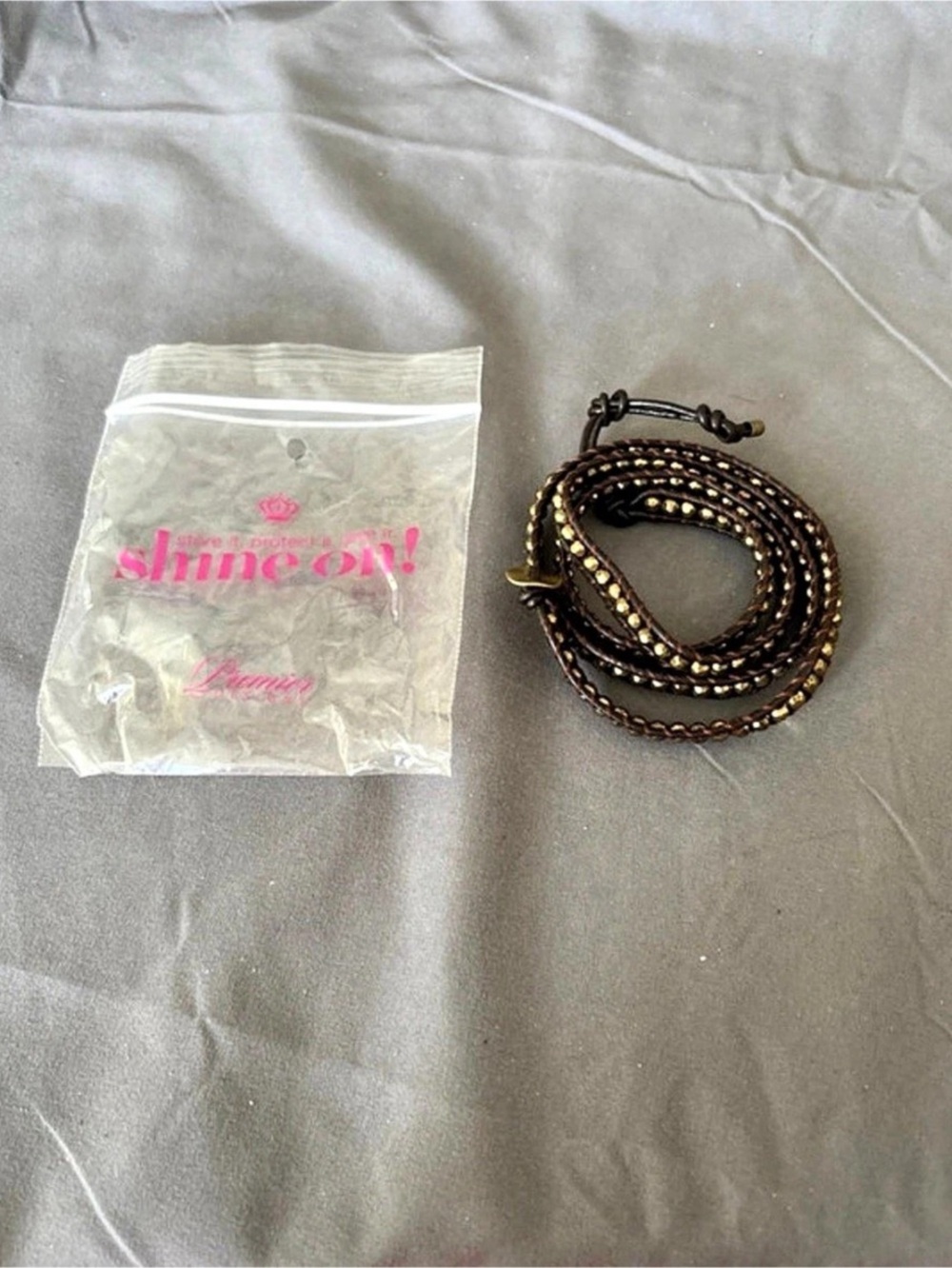 Premier Designs Wrap Bracelet in Brown & Gold